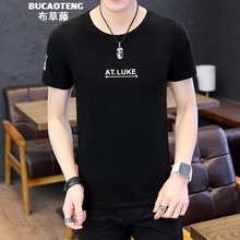 布草藤（BUCAOTENG） 五分袖 男士T恤 1911黑色 XL，L，XXXL，M，XXL