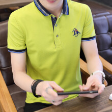 乔治村（QiaoZhiCun） 短袖 男士T恤 黄色 XL，L，XXXL，M，加大，XXL