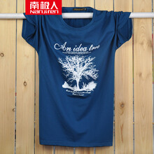 南極人（Nanjiren） 長袖 男士T恤 牛仔藍(lán)小樹 XL，L，M，XXXL，XXL