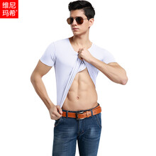 維尼瑪希（VeniMasee） 短袖 男士T恤 白色 XL，L，XXL，M