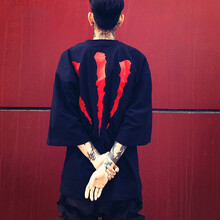 bloodhickey 短袖 男士T恤 二代黑底紅爪 