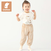 威爾貝魯（WELLBER）童裝休閑褲