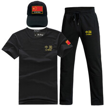 古萊登（GODLIKE） 短袖 男士T恤 中國圓領(lǐng)黑+中國長(cháng)褲+中國帽 