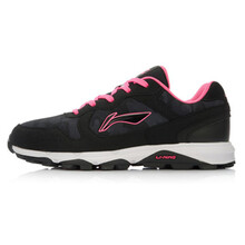 李寧（LI-NING）跑步鞋新基礎(chǔ)黑/熒光果粉 36