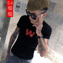 C2潮朝(C2 chao chao) 短袖 男士T恤 黑色 XL，L，XXL，M，XXXL