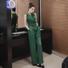 乾赫（qianhe） 高腰 連衣褲 女 長褲 休閑褲