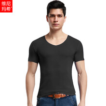 維尼瑪希（VeniMasee） 短袖 男士T恤 無(wú)痕-黑色 XL，L，M，XXL