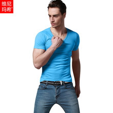 維尼瑪希（VeniMasee） 短袖 男士T恤 天藍色 XL，L，M，XXL