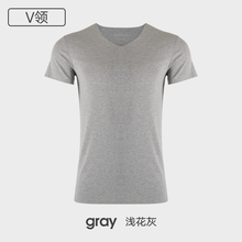 敦之盾（DONGDON） 短袖 男士T恤 V領(lǐng)淺花灰 XL，L，M，XXXL，XXL