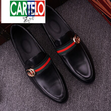 卡帝樂(lè )鱷魚(yú)（CARTELO）男士黑色普通款 38