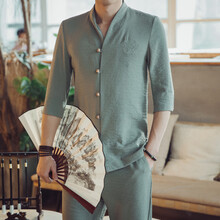 丹杰仕（DANJIESHI） 五分袖 男士T恤 軍綠色 XL，L，XXXL，M，XXL