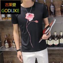 古萊登（GODLIKE） 短袖 男士T恤 玫瑰黑色 