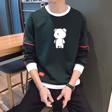 富貴鳥(niǎo) 長(cháng)袖 男士T恤 墨綠 