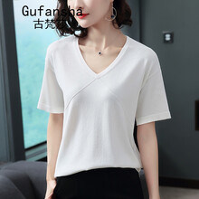 古梵莎（Gufansha）  短袖 T恤 女 V領(lǐng)