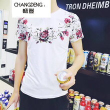 暢登（CHANGDENG） 短袖 男士T恤 新款紋身花藤 