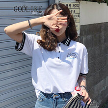 古萊登（GODLIKE） 紐扣，印花 短袖 T恤 女 
