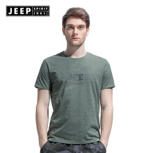 吉普（JEEP） 短袖 男士T恤 軍綠（偏小碼） 