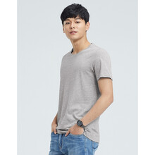 漢斯卡（hansca） 短袖 男士T恤 淺灰色 S，XL，L，XXL，XXXL，M