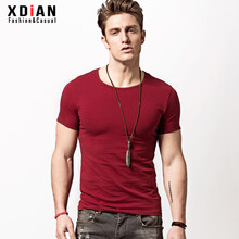 續(xù)點（XDIAN） 短袖 男士T恤 棗紅色 