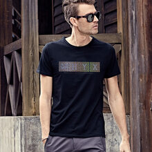 恒源祥 短袖 男士T恤 鐳射黑 