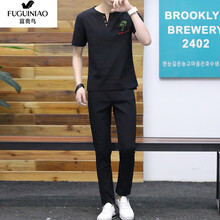 富貴鳥(niǎo)（FUGUNIAO） 短袖 男士T恤 黑色+長(cháng)褲 XL，L，XXXL，XXL，M