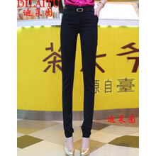 迪萊圖（DILAITU） 中腰 鉛筆褲/小腳褲 女 長褲 休閑褲