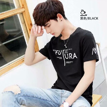 其他品牌 短袖 男士T恤 FU黑色T S，XL，L，M，XXXL，XXL