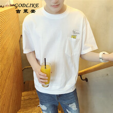 古萊登（GODLIKE） 五分袖 男士T恤 白色 S