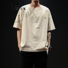 UYUK 短袖 男士T恤 米色 