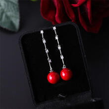 KASIYU耳環(huán)，耳環(huán)，耳夾925銀針/合金/合成珍珠