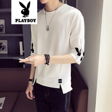 梵戴克 五分袖 男士T恤 白色 