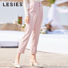 LESIES  直筒褲 女 長(zhǎng)褲 休閑褲