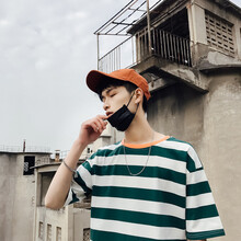 古萊登（GODLIKE） 短袖 男士T恤 綠白條 XL，L，XXXL，XXL，M