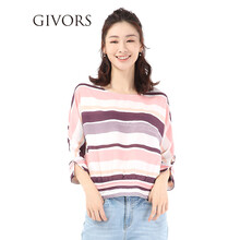 GIVORS 條紋 短袖 T恤 女 圓領(lǐng)