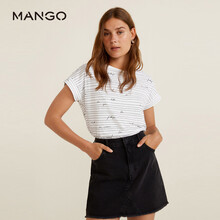MANGO 印花 短袖 T恤 女 圓領(lǐng)