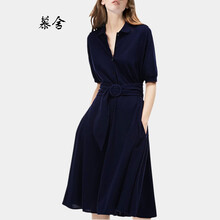 慕舍（mushe） 純色 紐扣 連衣裙