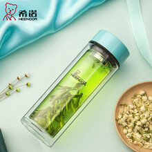 佛系雙層玻璃杯，讓你愛(ài)上喝水！