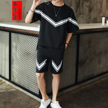 古萊登（GODLIKE） 長(zhǎng)袖 男士T恤 D432黑色套裝 S，XL，L，XXL，M，XXXL