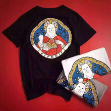 bloodhickey 短袖 男士T恤 圣母中指貓黑色 