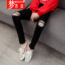 夢蘇亞（mEnGSUYA） 中腰  女 九分褲 牛仔褲
