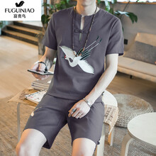 富貴鳥（FUGUNIAO） 短袖 男士T恤 深灰色 XL，L，XXXL，XXL，M