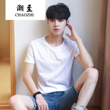 潮至（CHAOZHI） 短袖 男士T恤 白 XL，L，XXL，M，XXXL