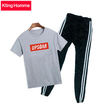 KtingHomme 短袖 男士T恤 UP短袖灰加2桿九分褲 S，XL，L，M，XXL