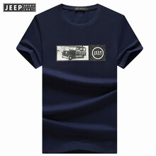 吉普（JEEP） 短袖 男士T恤 丈青(偏小一碼) 
