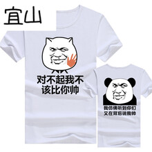 宜山 短袖 男士T恤 乳白色 對(duì)不起+仿佛白 