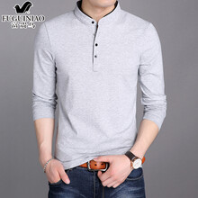 富貴鳥(niǎo)（FUGUINIAO） 長(zhǎng)袖 男士T恤 灰色  8165 XL，L，XXL，XXXL，M