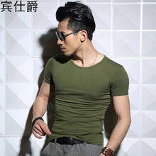 賓仕爵 短袖 男士T恤 軍綠  