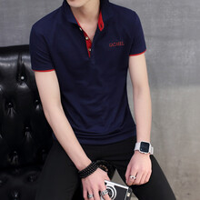 Chemmanur 短袖 男士T恤 深藍紅領(lǐng) XL，L，M