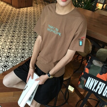 魁碩（KUISHUO） 短袖 男士T恤 棕色可樂 