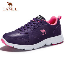 駱駝（CAMEL）跑步鞋紫色革面  女款A(yù)73318615 